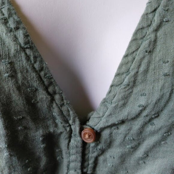 Sleeveless V-Neck Cotton Blend Blouse Size XL - Picture 2 of 7